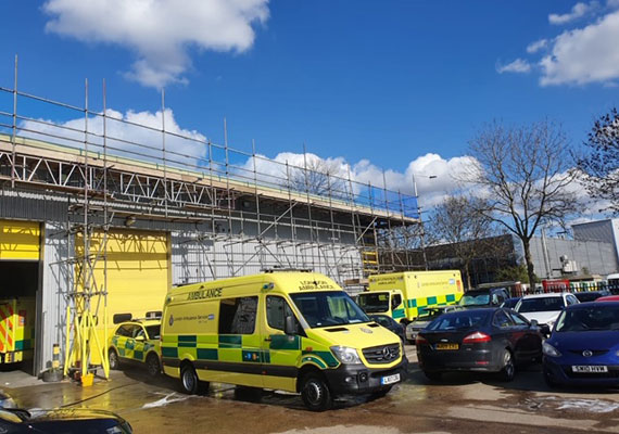 Ambulance service scaffolding